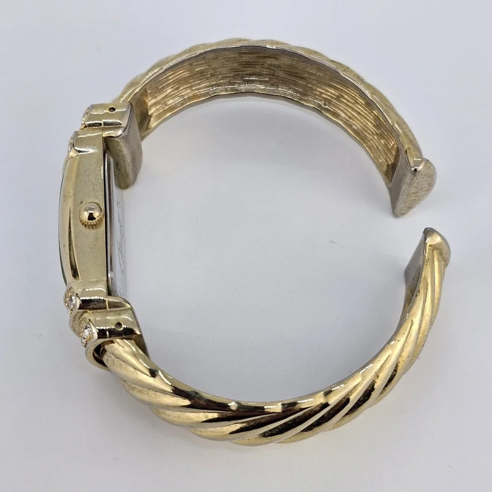 Studio Cuff‎ Watch Women 19MM White Dial Gold Bracelet Bands 5.5